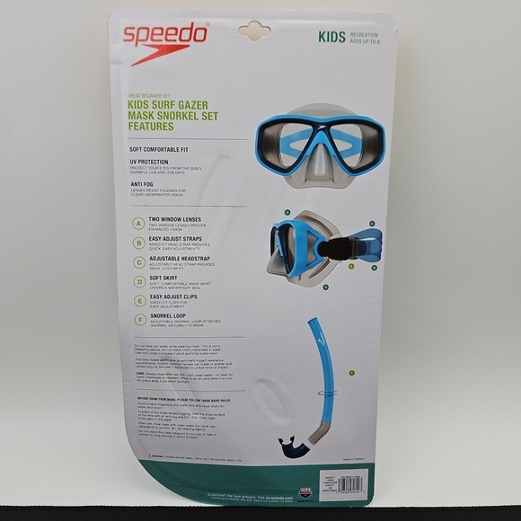 Speedo Comfortable Exploration Set Kids Age 3-8 Mask Snorkel Set New Sealed - Picture 6 of 11